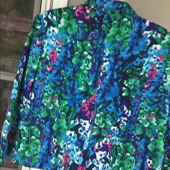 Beautiful church Ladies dressy Jacket Kim Rogers 8p petite Spring Turquoise NWOT - Picture 13 of 16